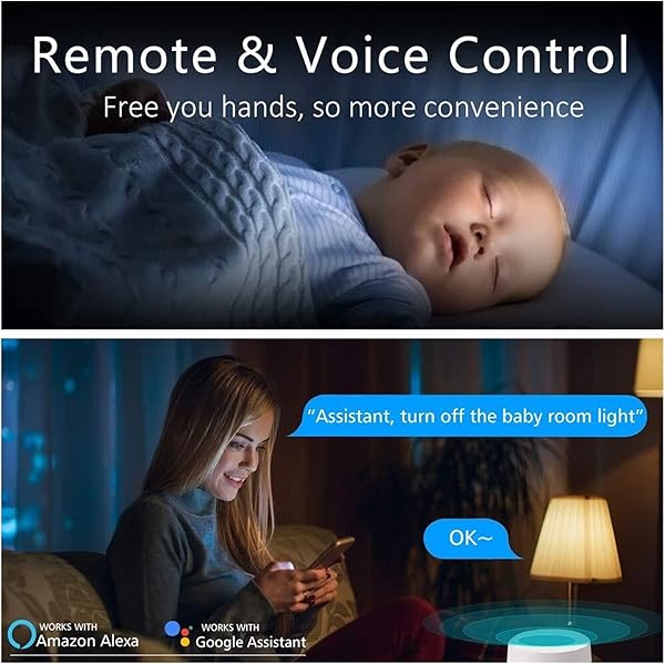 CCCMS Smart WiFi Wall Switch Socket Control Remoto inalmbrico Light Touch Wall Voice Timer Countdown Rocker Compatible Memory Smart Life con Alexa Google Voice Assistants