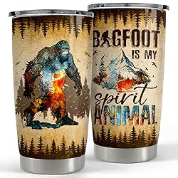 SANDJEST Bigfoot Tumbler Cup 20oz Bigfoot Gifts for