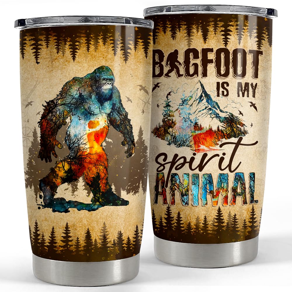 SANDJEST Bigfoot Tumbler Cup 20oz Bigfoot Gifts for