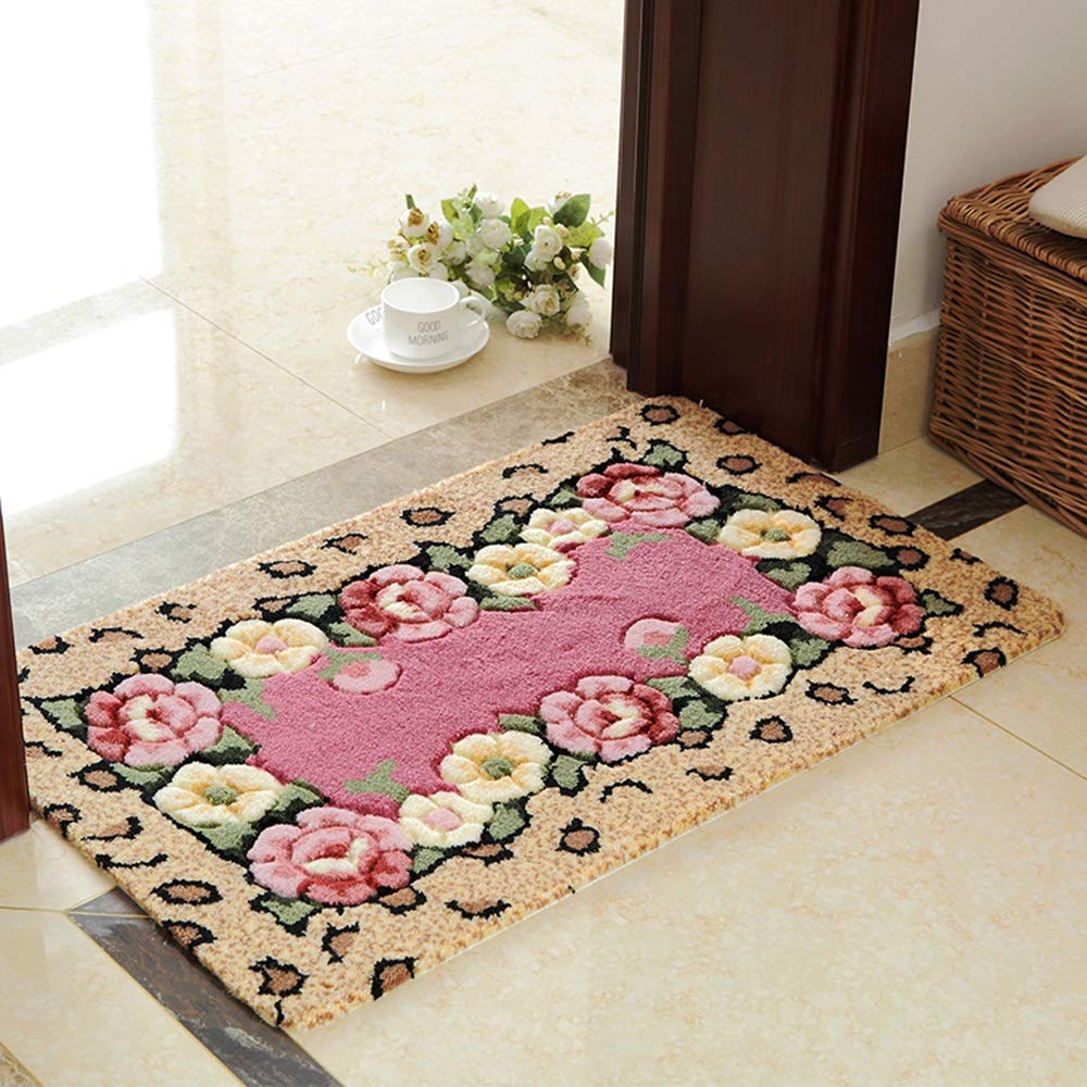 Color C, Size 60 * 90 Home Décor Doormats Door Mat Rose Cut Flower