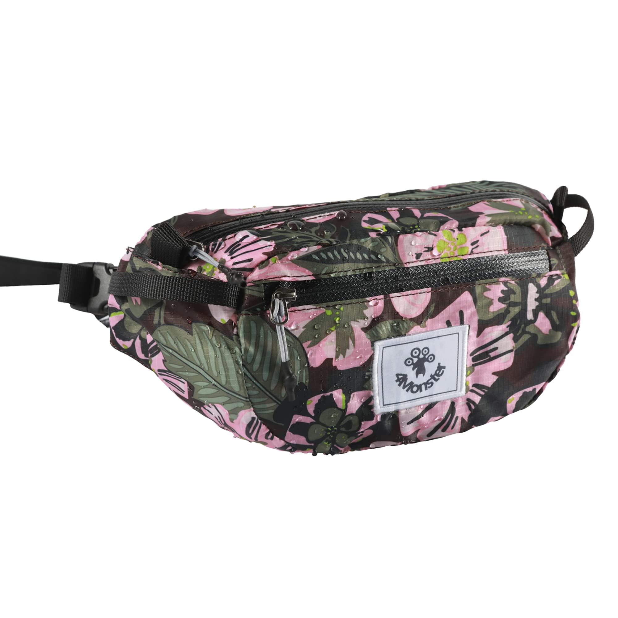 4Monster Foldable Waist Bag with Adjustable Strap, Portable Bum Bag Super Lightweight, Water Resistant Fanny Pack for Men Women Outdoor Hiking Running Travel Camping Sport