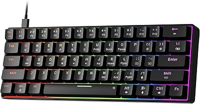 Newmen GM611 60% 61-Key Mechanical Keyboard RGB Backlit Red Switches