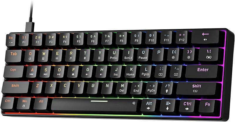 Newmen GM611 60% 61-Key Mechanical Keyboard RGB Backlit Red Switches