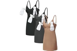 GXXGE Nursing Bra Pumping Bra Hands Free Maternity Nursing Tank Cami for Breastfeeding with Adjustable Straps