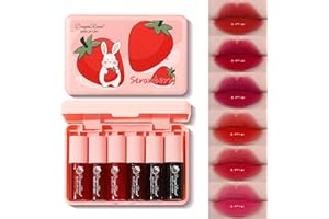LULESI 6 Colors Lip Tint Stain Set, Multi-Use Lip & Cheek Tint Korean Makeup Mini Liquid Lipstick, Lip Stain Long Lasting Waterproof Non-Stick Cup Moisturizing…
