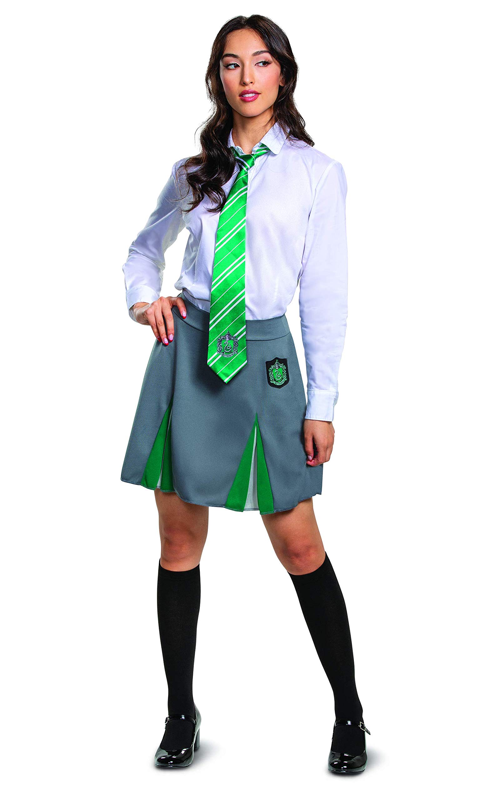 Disguise Harry Potter Slytherin Skirt for Adults, Gray & Green, XL