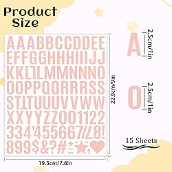 1470 Letter Stickers 15 Sheets Alphabet Stickers