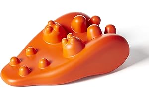 Kanjo Acupressure Neck Pain Relief Pillow | Cervical Traction Device & Acupressure Cushion for Muscle Tension & Relaxation | Helps Relieve Neck & Shoulder Pain | Orange