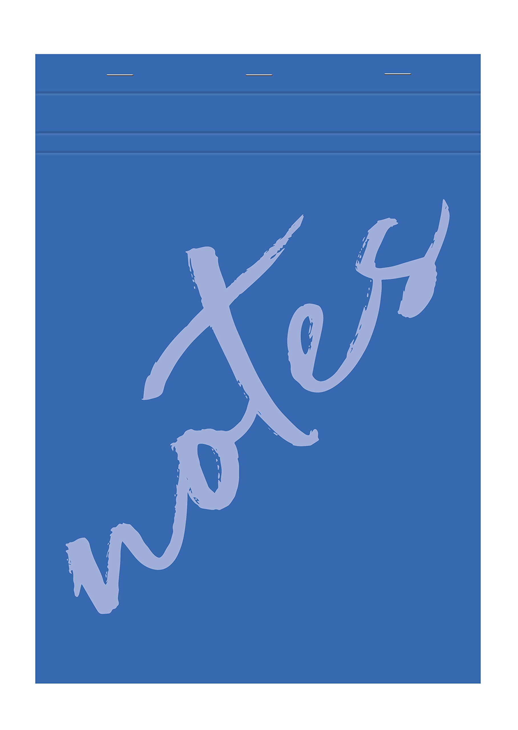Calligrapher 15354C A Blue Head Stapled Notepad (a Clairefontaine Brand) - Size: A4 21x29.7 cm - 100 Small Square Sheets - 60 g Paper - Semi-Wrap Cover