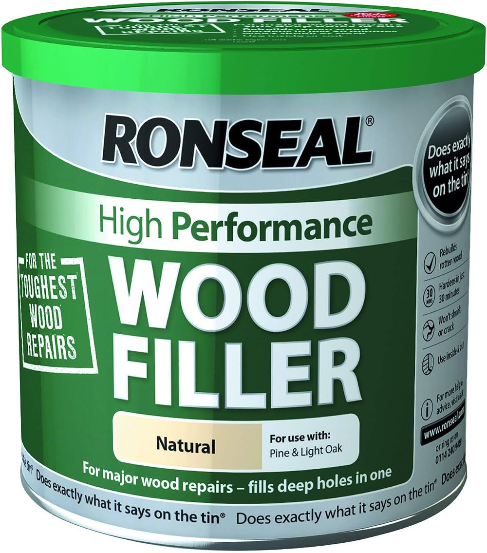 Ronseal High Performance Wood Filler Natural 733g 35304 RSLHPWFN550G