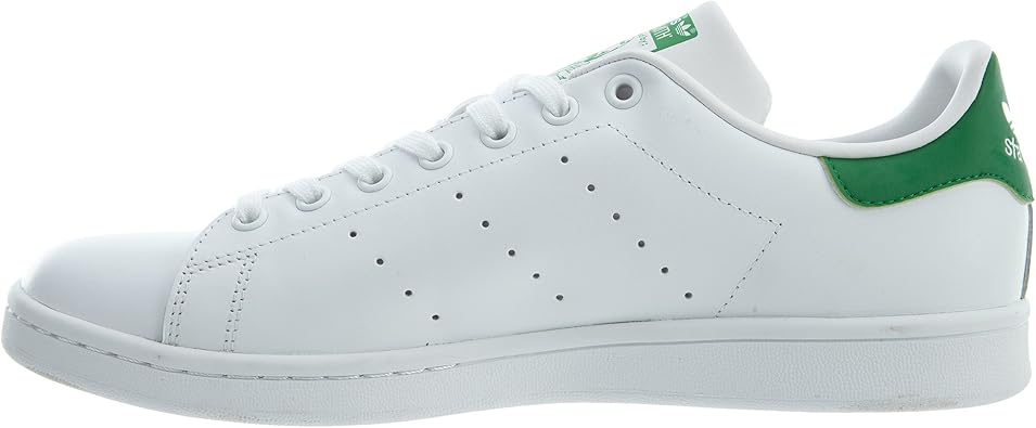 womens adidas white & green stan smith trainers