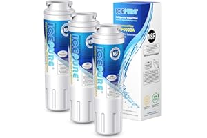 ICEPURE UKF8001 Compatible with Whirlpool EDR4RXD1, 4396395, Maytag UKF8001, UKF8001AXX, EveryDrop Refrigerator Water Filter 4, RFC0900A, UKF8001AXX-200, UKF8001P, 469006, PUR, Puriclean II, Pack of 3