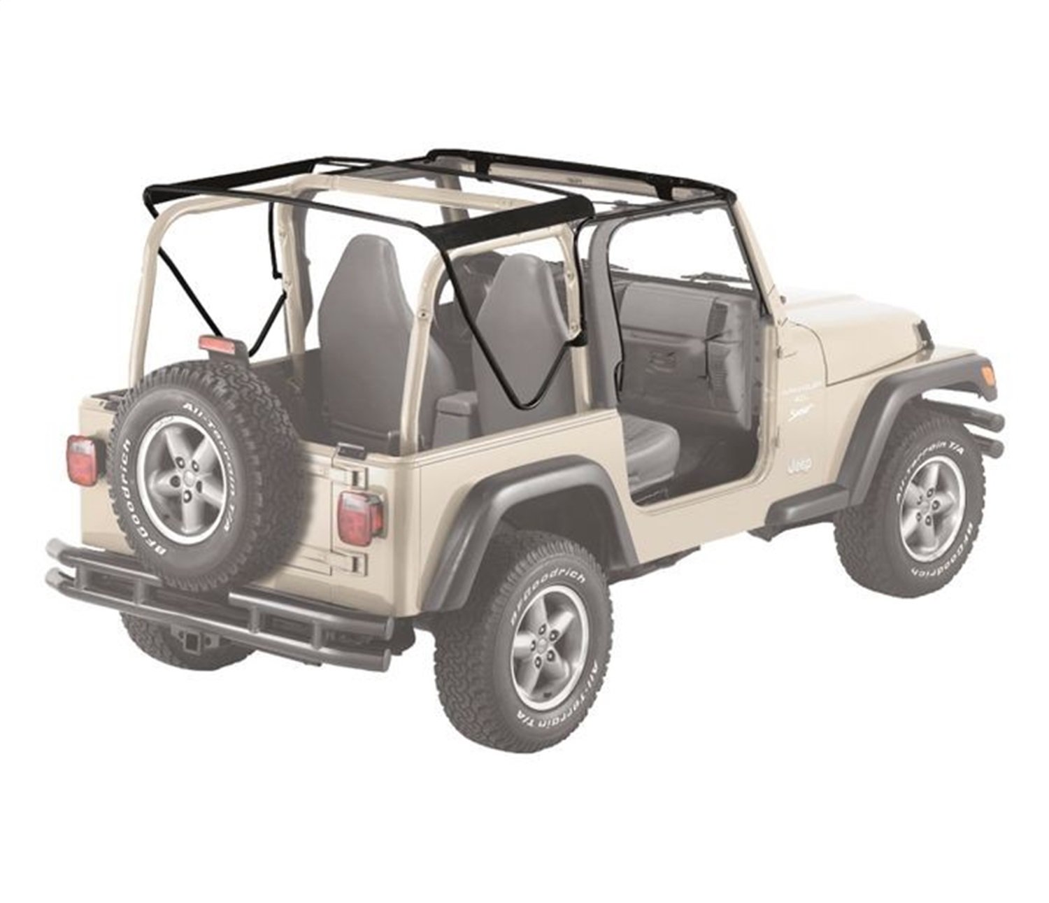 Amazon.com: Bestop 55002-01 Black Factory Style Bow Kit for 1997-2006 Wrangler  TJ: Automotive