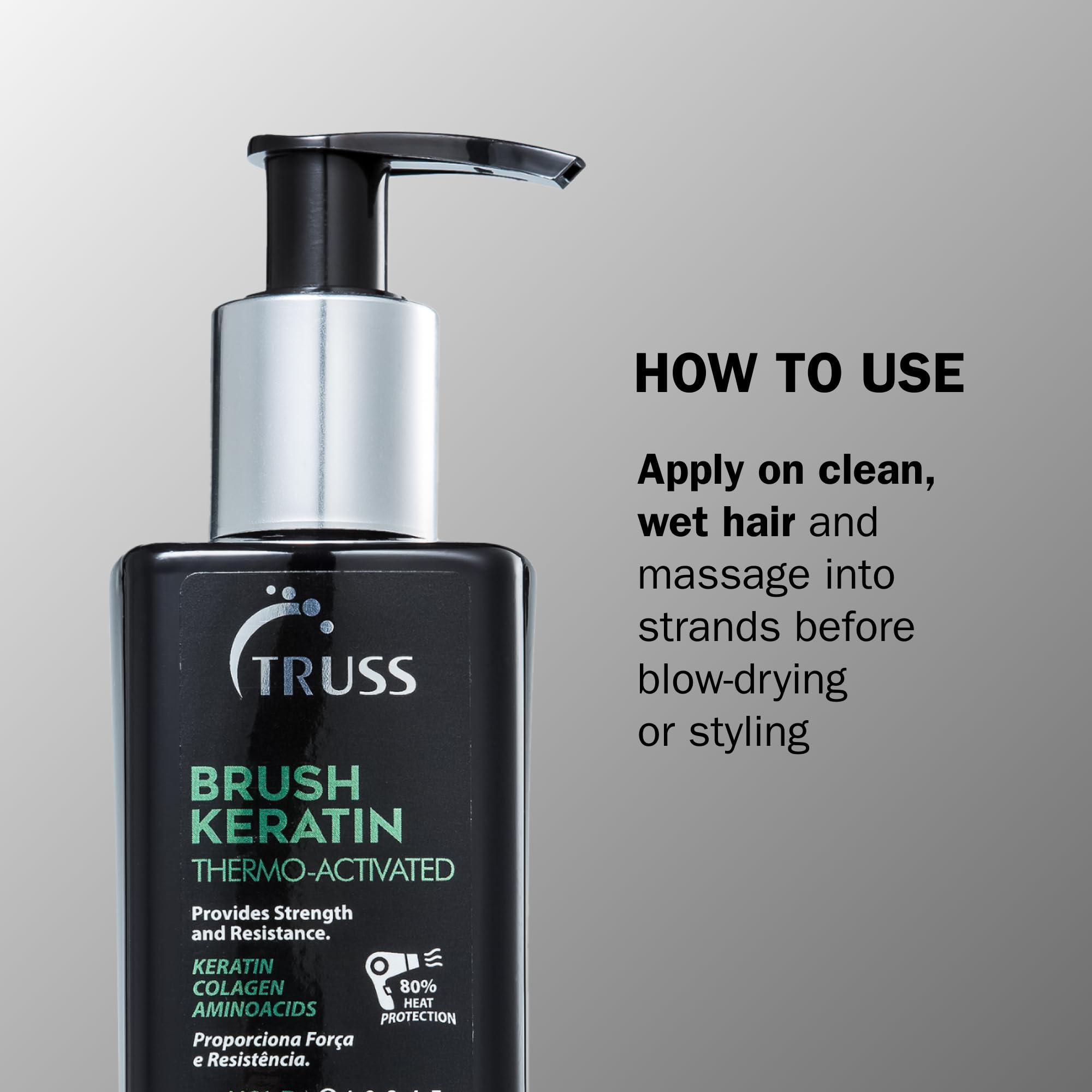 TRUSS Keratin Hair Treatment - Hair Care for Women & Men with Keratin & Collagen - Heat Protectant & Leave In Treatment for Moisture, Detangling & Repair - Controls Frizz & Restores Shine (8.45 oz)