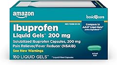 Basic Care Ibuprofen Liquid Gels, 160 Count