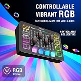 FIFINE Gaming Audio Mixer for Streaming RGB PC Interface DJ Mixer with XLR view 6