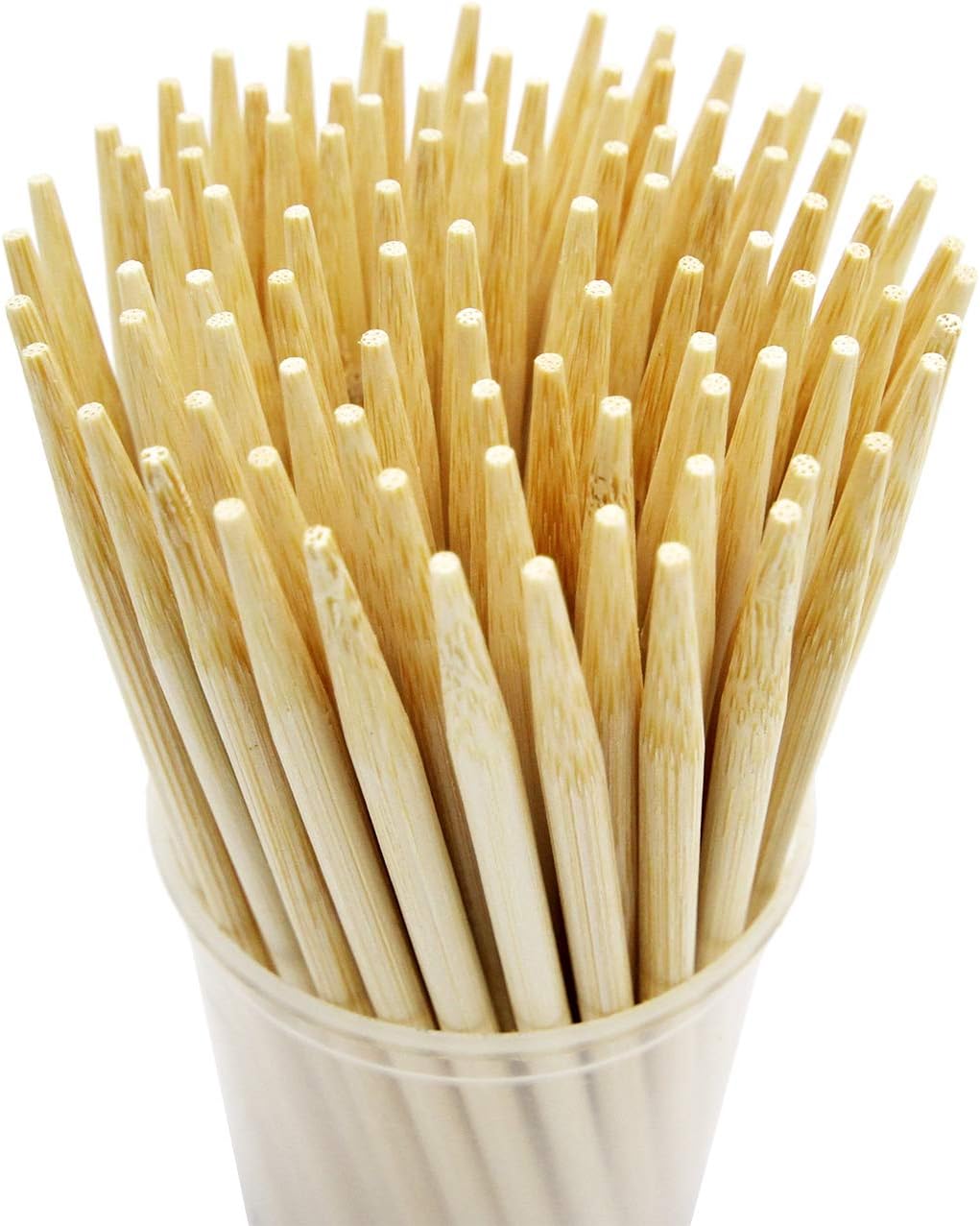 Prouten 5.5 inch 100 pcs Thick Bamboo Sticks for Caramel Candy Apple Sticks Corn Dog Skewers Corn Cob Sticks Also for Cakepop Candy Cookie Lollipop