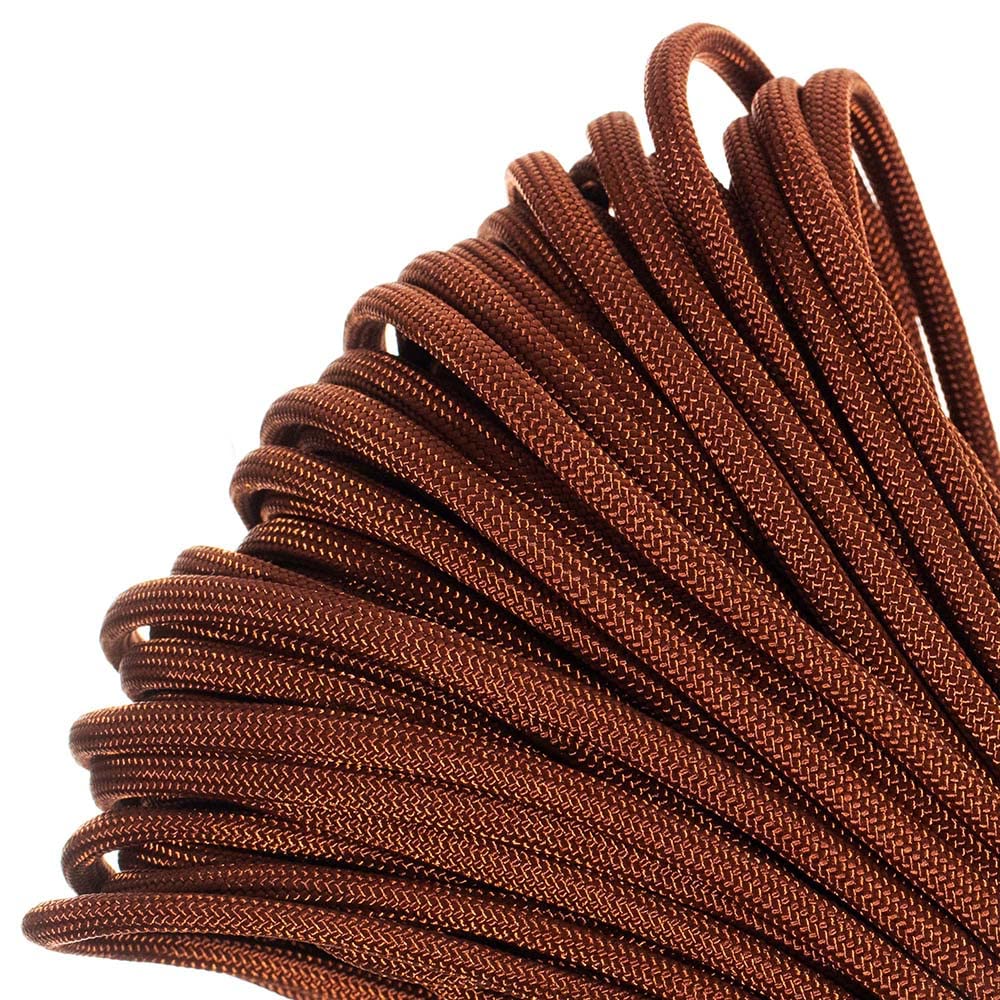 PARACORD PLANET 25 feet Mil-Spec Commercial Grade 550Lb Type Iii Nylon Paracord Chocolate Brown