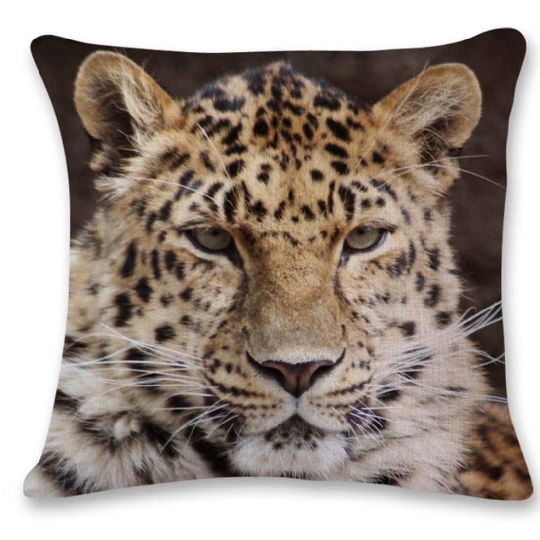 Clearance Pillow Case 3d Tiger Lion Sofa Bed Home Decoration