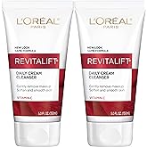 L'Oreal Paris Revitalift Daily Cream Cleanser, Gentle Makeup Remover Face Wash with Vitamin C 5 fl. oz (Pack of 2)