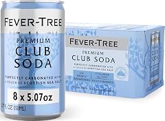 Fever-Tree Club Soda – Premium Zero Calorie Mixer for Cocktails and Mocktails, 5.1 fl oz Cans, Pack of 8 – Naturally Sourced,
