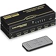 4K HDMI Switch 5 in 1 Out 4K@60Hz, 5 Port 5x1 HDMI Switcher Box with Remote Control and Automatic Switch for HDTV PS5 Xbox PC Monitor Fire Stick Gaming Consoles