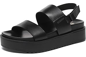 Gorfen Women's Platform Sandals Comfortable Arch Support Open Toe Wedge Sandal with Adjustable Strap for Summer
