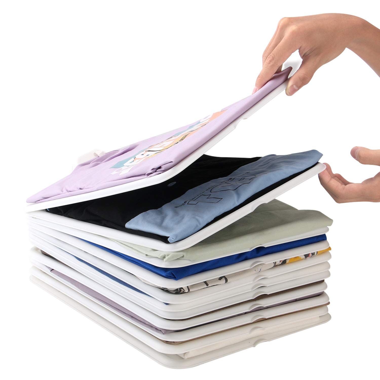 JeeMooTown Tee Shirt Organizer, Clothes Storage, Closet, Wardrobes, Resistant, Anti-Wrinkle, T-Shirts Organizer, Shirt, Dresser, Shelves (20 Pack)