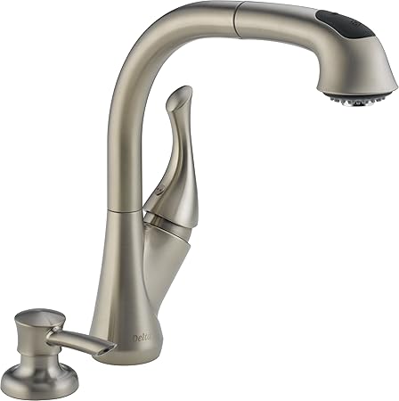 Delta 16961 Sssd Dst Single Handle Pull Out Kitchen Faucet With