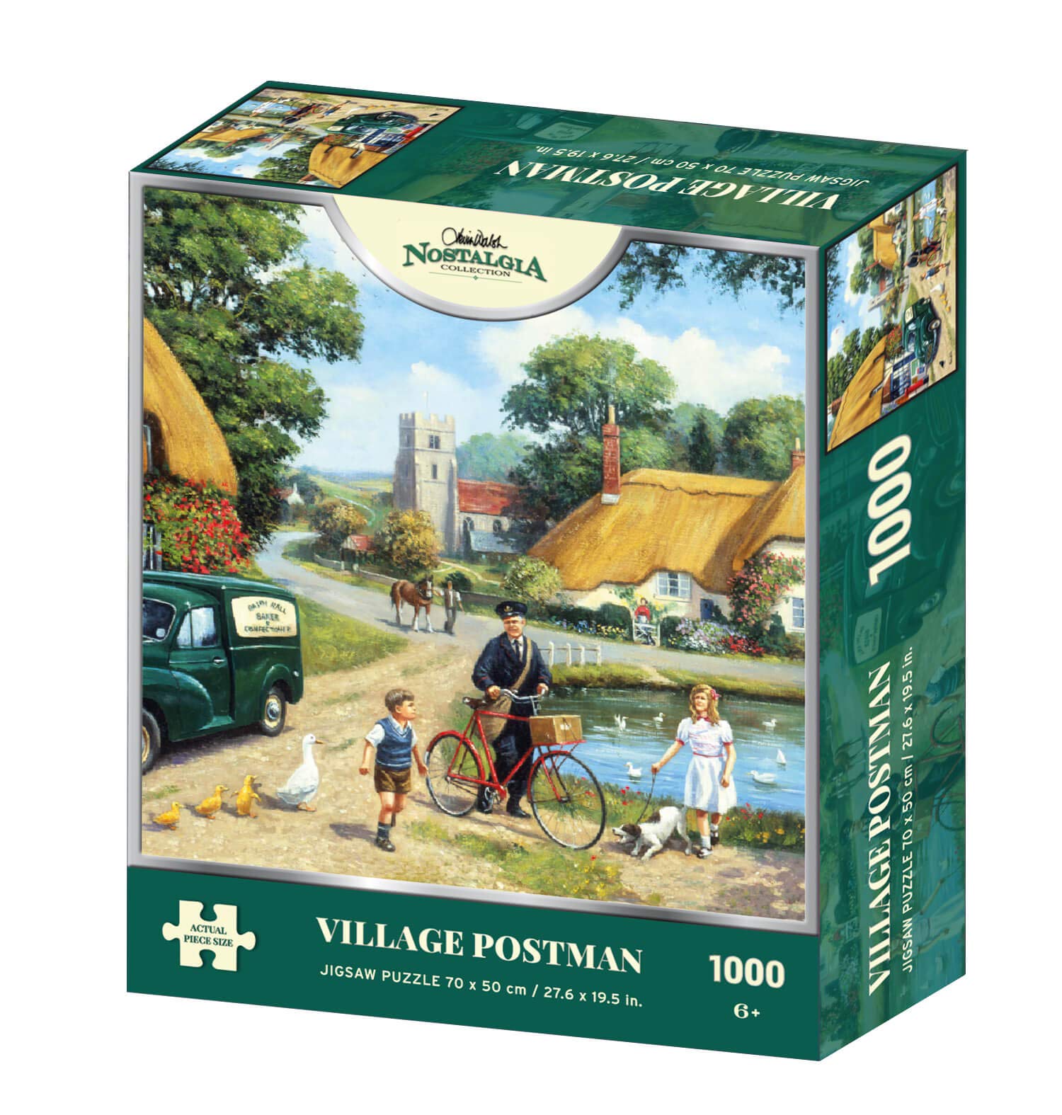 Kevin Walsh K33009 Nostalgia Village Postman 1000 Piece Jigsaw Puzzle, Multicoloured, 70 x 50 cm