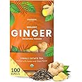 Organic Ginger Tea — 100 Tea Bags | Organic Herbal Tea From Single Origin | Eco-Friendly Tea Bags | Non-GMO Caffeine Free Tea | Cederberg Tea Company
