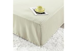 HENGWEITEXT King Size Bed Skirt Split Corners,Pleated Bed Skirt with Split Corners,King Size Ruffle Bed Skirt Split Corners,Easy Fit,Fade Resistant,Wrinkle Free,Tailored Drop