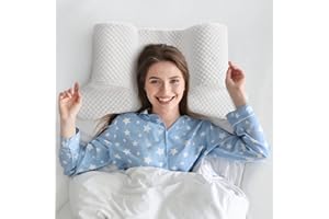 AM AEROMAX Memory Foam Back Sleep Training Pillow for Keep Head Straight Wrinkle Prevention - Beauty Pillow for Anti Wrinkle & Anti Aging.