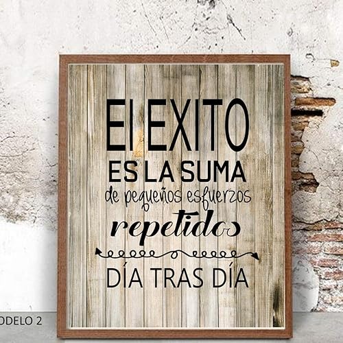 Cuadro decorativo de salón o habitación, con frase motivadora" El ...