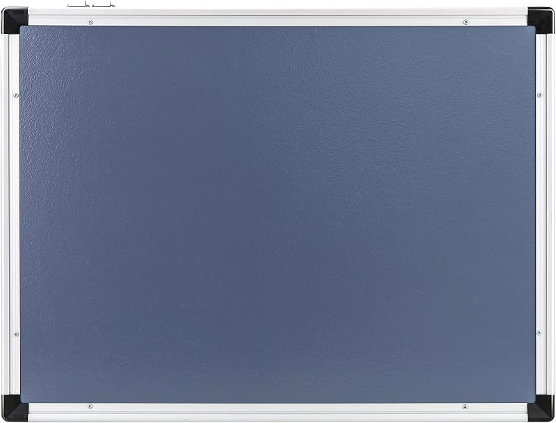 Lavagna Bianca Magnetica con Cornice in Alluminio, Vaschetta Portapenne, 6 Magneti, 1 Cancellino, 2 Pennarelli per Ufficio/Casa, Montaggio a Parete, Cancellabile a Secco, 60cm x 45cm