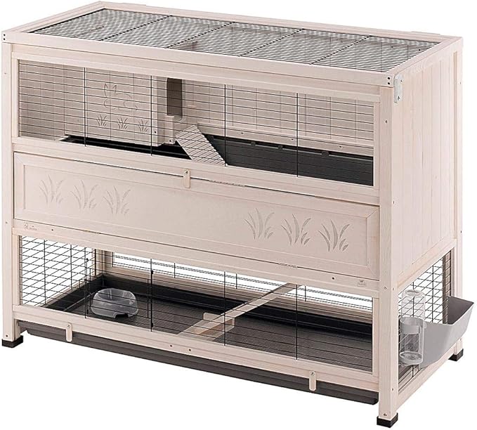 Ferplast Cottage Rabbit Hutch, Large, 129 x 68 x 103.5 cm