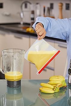 Bolsas de silicona reutilizables para almacenamiento de alimentos ...