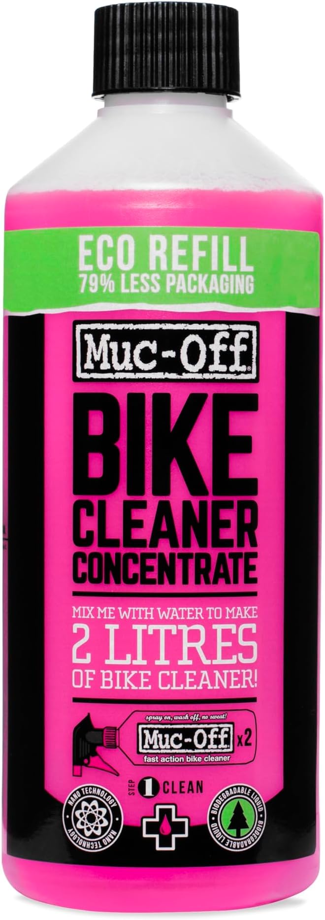 Muc-Off Bike Cleaner Concentrate Nano Tech 500ml Ready-to-Use Biodegradable