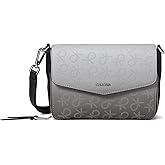 Calvin Klein Women's Ava Novelty Demi Shoulder Bag Handbag | 2 Slip Pockets, 2 Zip Pockets, Exterior Pocket, 3 Card Slots, Everyday Wear