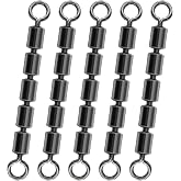 BLUEWING Fishing Barrel Swivels 84lbs/126lbs/209lbs High Speed Multi Link 5 Roller Chain Fishing Swivels Leader Lure Connectors Saltwater Freshwater Tackle, 10pcs
