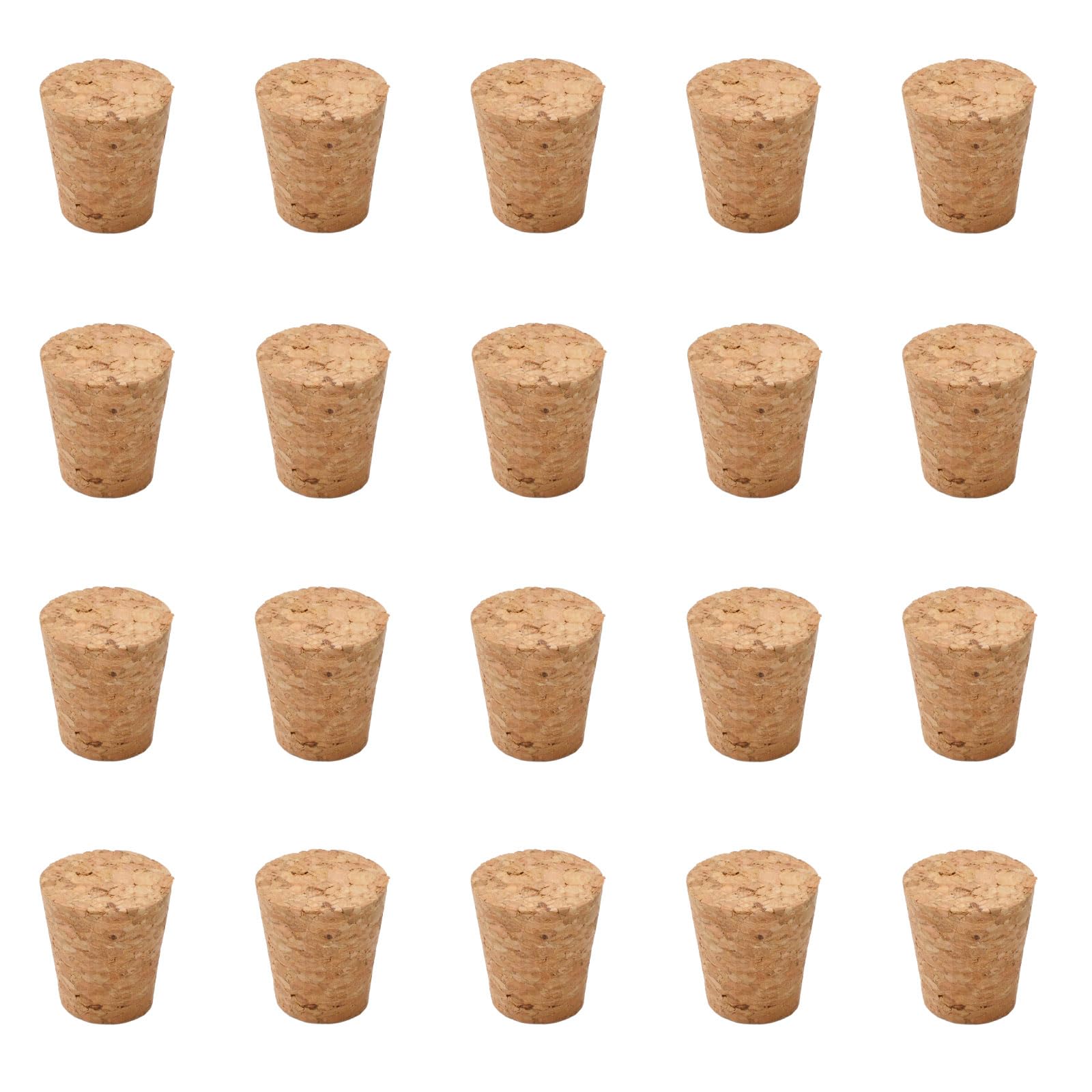INCREWAY 20pcs Conical Wine Bottle Stopper, Tapered Cork Stoppers, Natural Soft Wood Plugs for Wine Bottle Glass Bottle Jar