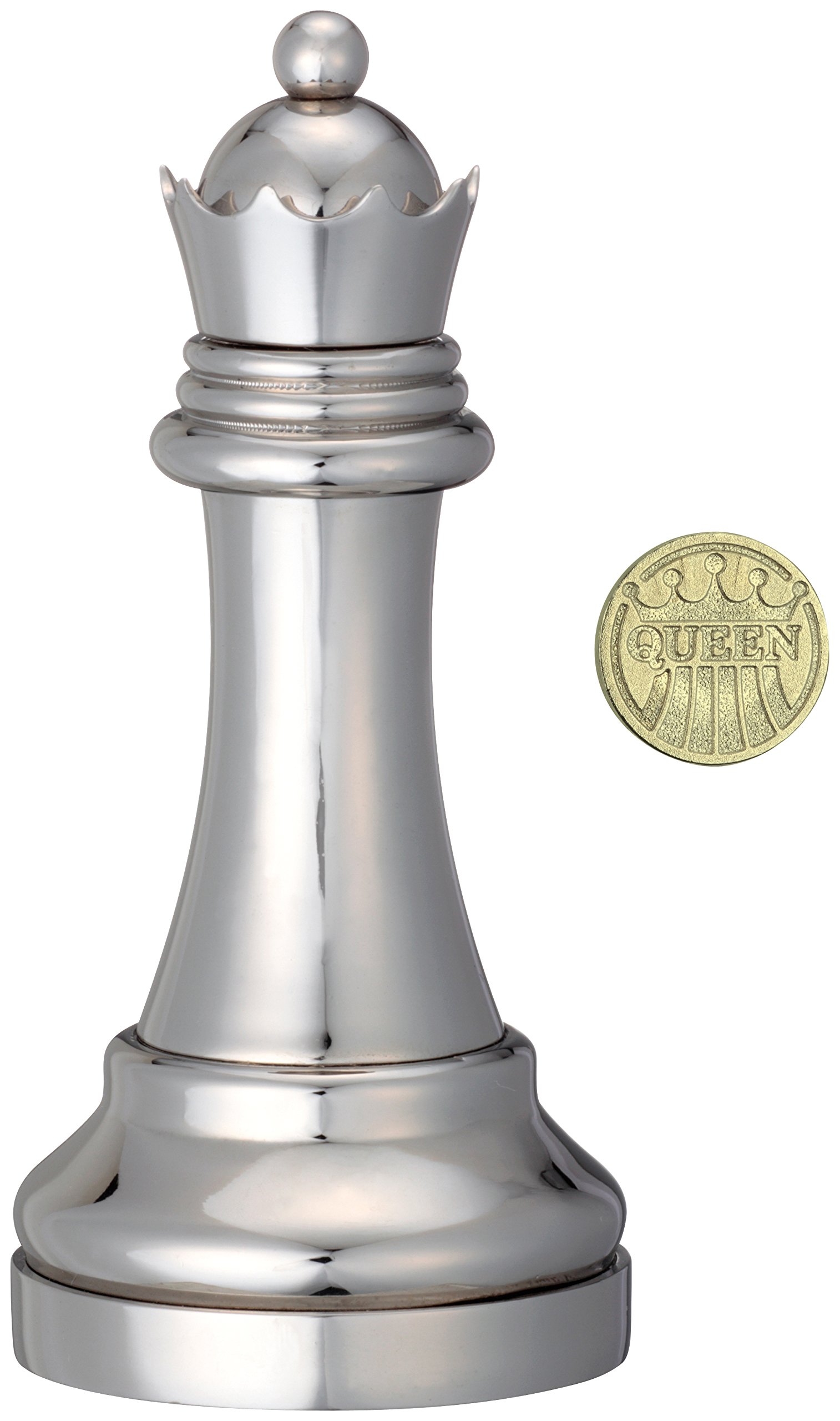 Bartl Eureka 473685 Queen Cast Chess Game, Silver, 1 Player, Age 10+