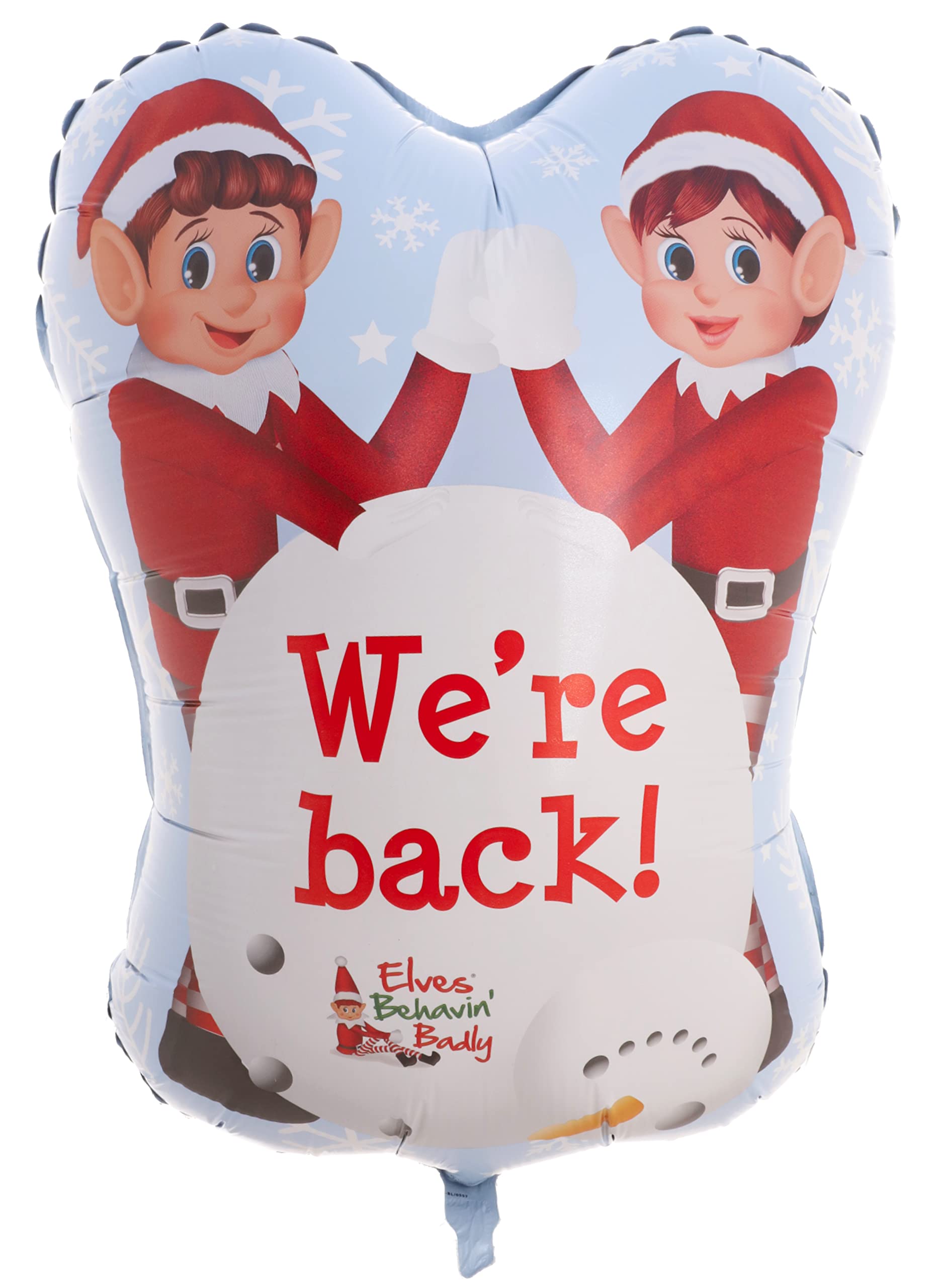 Toyland® Elves Behavin Badly 'We're Back' Naughty Elf Foil Balloon - Christmas Party Decorations - Christmas Balloons