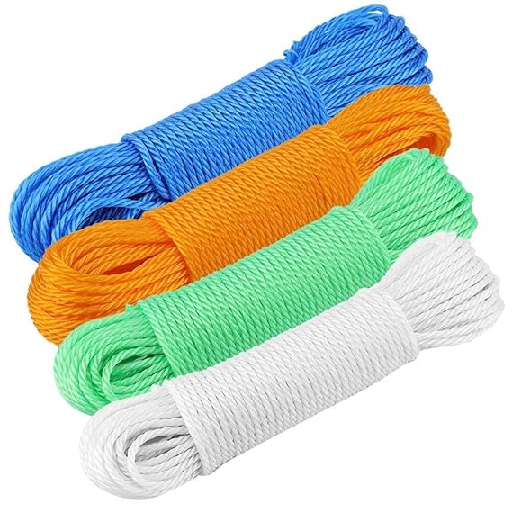 ENGARC Nylon 8 mm Thickness Cloth Rope/Clotheslines (Multicolour, 1060