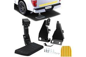 75328-01A Truck Rear Bed Step Compatible with Ford F150 (2021-2023) (Excludes Dual Exhaust) Retractable Bumper Bedstep OEM Re