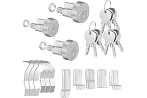 NVGUOES 3Pcs L-1172C National Mailbox Lock Replacement for C9100 with 9 Keys | Replacement for USPS Mailbox Key Lock, Nickel Finish