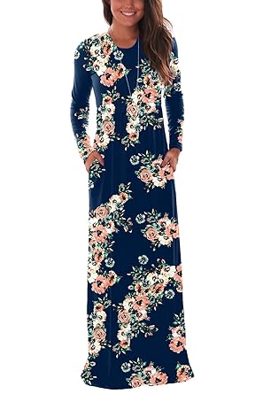 fall floral maxi dress