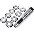 HSS Involute Gear Cutter - DP16 PA14-1/2, Bore22 No.1-8 Gear Cutters, R8 Shank, Milling Arbor Gear Mill Cutter Holder - Lathe CNC Cutting Tools