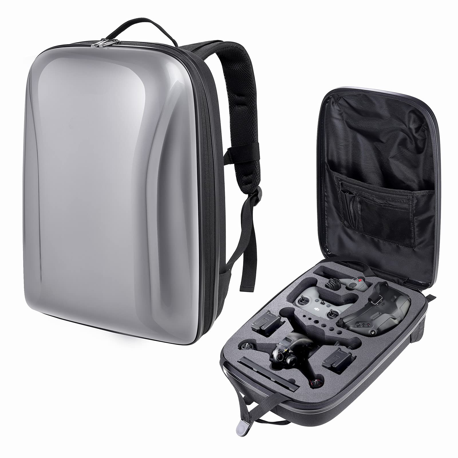 Okima Portable Case for DJI FPV Combo, Protective Shockproof Backpack Travel Bag for DJI FPV Drone Full Set, Goggles V2, Remote Controller 2, Motion Controller, Battery Charging Hub & Accessories