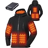 GOTOBI Heated Jacket Fleece with 12V 18400mAh Battery Pack, Soft Fleece Coat for Men Women, Zip-Up Hoodie for Winter Warmth